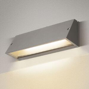 SLV Pema LED pentru exterior, CCT, gri, Gri, Sticlă, Modern, Perete unghiular