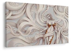 Tablou - Zeița motiv floral (90x60 cm)