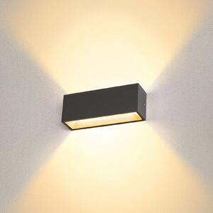 SLV Sitra LED lampă de perete pentru exterior sus/jos 30 antracit, Negru, Metal, Modern