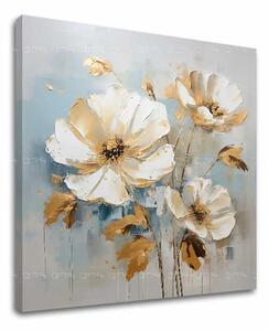 Lumea florală pe pânză Simfonie de eleganță - 50x50 cm
