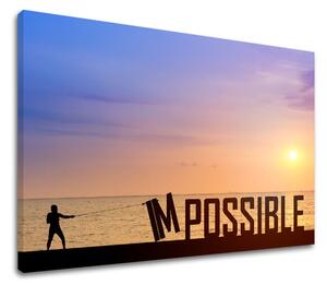 Motivațional Tablou de perete Imposibil - 60x90 cm