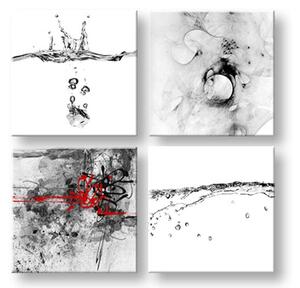 Momente abstracte 4 părți Tablou de perete XOBKOL22E42 - 40x40 cm