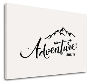 Motivațional Tablou de perete Aventura asteapta_002 - 20x30 cm