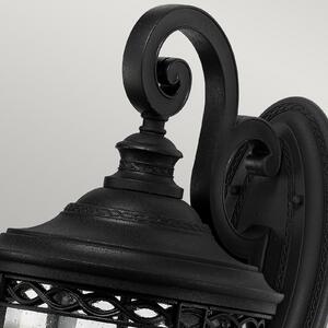 FEISS Felinar de perete English Bridle IP44 Ø 26,7 cm negru, reglabil, Negru, Metal, Antichitate, Felinar