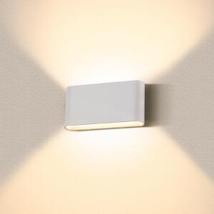 SLV Oval Lampă de perete exterior up/down CCT 17,5 cm alb, Alb, Metal, Modern
