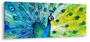 Tablou - Păun (120x50 cm)