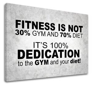 Tablou motivațional Fitness nu este - 20x30 cm