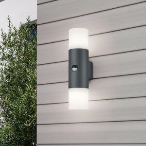 Aplică pentru exterior Hoosic 2fl. antracit cu senzor