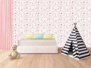Tapet vlies de lux unicorni roz