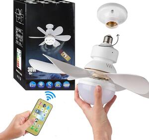 Lampa cu ventilator de tavan, 6 elice