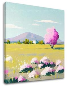 Peisaj pe pânză Poveste de vară - 50x50 cm