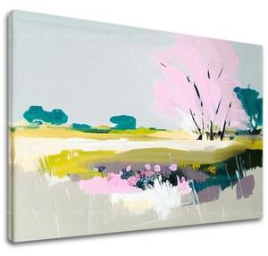 Peisaj pe panza Ziua abstractă în natură - 30x40 cm