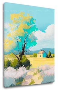 Peisaj pe pânză Peisaj în liniște deplină - 60x50 cm