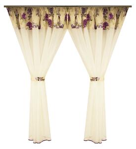 Perdea de bucatarie cu imprimeu floral