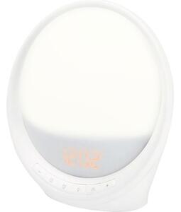 Veioză cu LED integrat & ceas/alarmă Pulsar Remy 6W 350 lumeni, lumină RGBW, albă, conexiune WiFi & Bluetooth