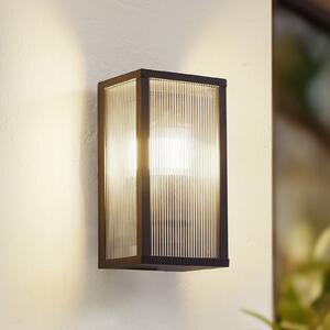 Lindby Lampă de exterior Peldar, antracit/striată, 26 cm, reglabil, Negru, Aluminiu, Modern