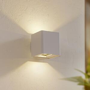 Lucande LED lampă de perete pentru exterior Aaron, alb, IP54, sus/jos, Alb, Aluminiu, Modern