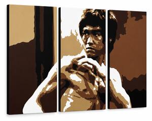 Tablou POP ART pictat manual AL Bruce Lee 3 piese lee - 60x40 cm
