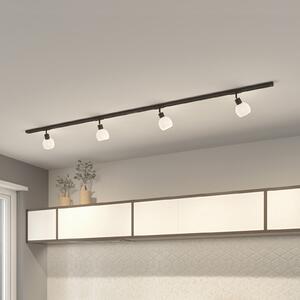 Lindby 1 bec Linaro, E14, 4 becuri, negru