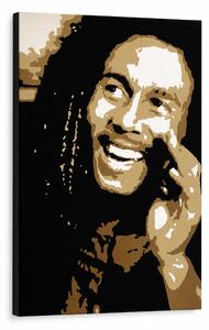 Tablou POP ART pictat manual Bob Marley 1 parte bm - 30x40 cm