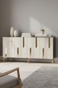 Nota komód, antracit-travertin, 150 cm – TR555CHM1698