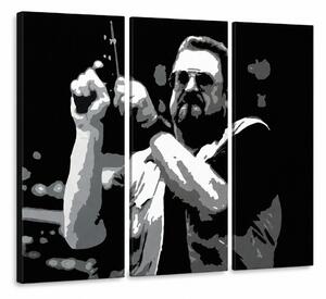 Tablou POP ART pictat manual Big Lebowski 3 părți bl - 60x40 cm
