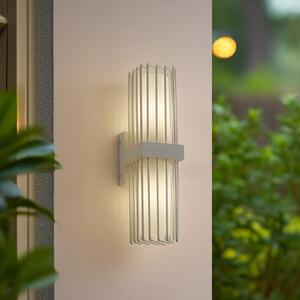 Lucande Aplică de perete pentru exterior Chandan, 42 cm, alb, metal, IP54, reglabil, Alb, Aluminiu, Modern