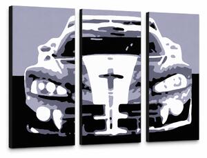 Tablou POP ART pictat manual Dodge Viper GTS 3 piese vip - 60x40 cm