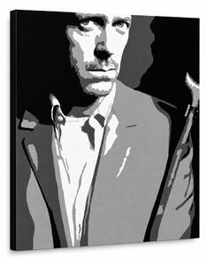 Tablou POP ART pictat manual Dr. HOUSE 1 bucată dh2 - 70x80 cm