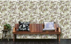 Tapet vlies de lux model natural verde-maro