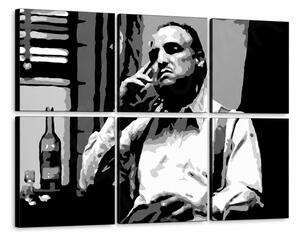 Tablou POP ART pictat manual MARLON BRANDO 6 părți mb9 - 120x80 cm