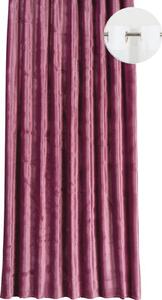 Draperie cu inele Castellano uni roz închis 140x245 cm
