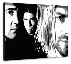 Tablou POP ART pictat manual Nirvana 1 bucată nir - 80x60 cm