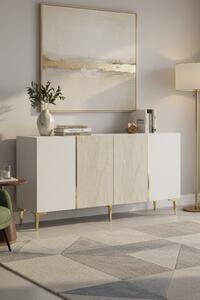 Poli komód, fehér-travertin, 150 cm – TR555CHM1748