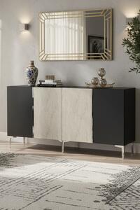 Poli komód, antracit-travertin, 150 cm – TR555CHM1745