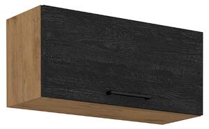 KONDELA Dulap superior, stejar lancelot/gri mat, VEGA 80 GU-36 1F
