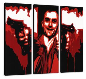 Tablou POP ART pictat manual Taxi Driver 3 părți taxi2 - 60x40 cm