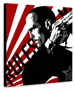 Tablou POP ART pictat manual THE TRANSPORTER - Courier 1 parte kur2 - 50x50 cm