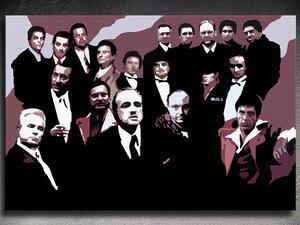 Tablou POP ART pictat manual The Mafia Family 1 bucată family2 - 60x40 cm