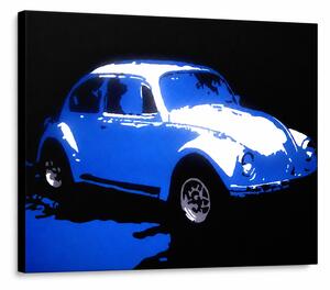 Tablou POP ART pictat manual Volkswagen Beetle 1 parte k - 100x70 cm