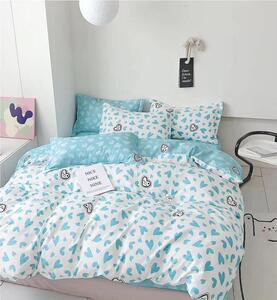 (1+1 GRATIS) Lenjerie de pat DUBLU, model cu 2 FETE, cu 6 PIESE din FINET GROS (cod SR-505)