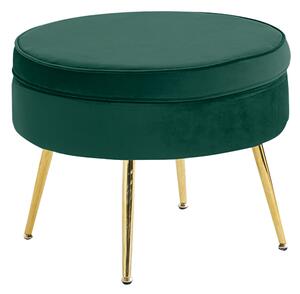 KONDELA Scaun de lux, ţesătură de catifea smarald / auriu crom, Art-deco, NOBLIN TIP 1