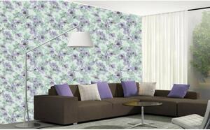 Tapet vlies de lux pat de flori violet