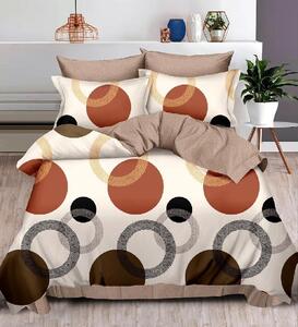 (1+1 GRATIS) Lenjerie de pat DUBLU, model cu 2 FETE, cu 6 PIESE din FINET GROS (cod SR-336)