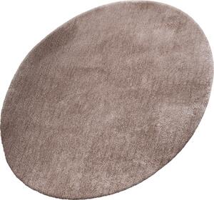 Covor Shaggy Solevito Wellness rotund taupe Ø 80 cm