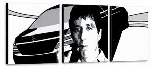 Tablou POP ART pictat manual AL PACINO 3 piese al9 - 150x50 cm
