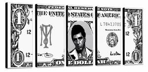 Tablou POP ART pictat manual AL PACINO 5 piese al3 - 150x60 cm