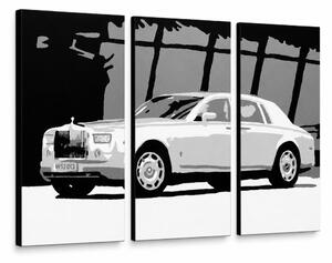 Tablou POP ART pictat manual BENTLEY 3 buc îndoit - 150x100 cm