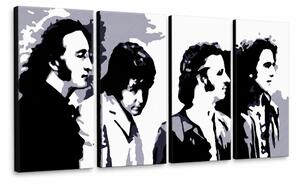 Tablou POP ART pictat manual Beatles 4 bucăți bea5 - 160x80 cm
