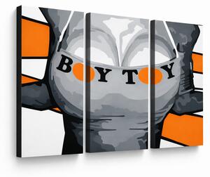 Tablou POP ART pictat manual Boy Toy 3 piese boytoy - 60x40 cm